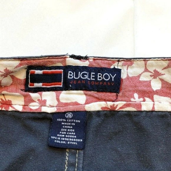 Bugle Boy Carpenter Shorts Mens 36 Relaxed Long Skater Hip Hop Work Utility Gray - Picture 7 of 12